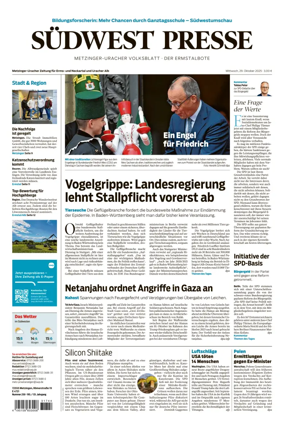 Cover of Südwest Presse (Metzinger Uracher Volksblatt / Der Ermstalbote)