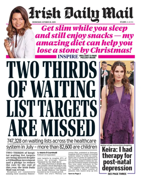 Cover of Irish Daily Mail