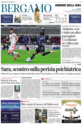 Cover of Corriere della Sera (Bergamo)