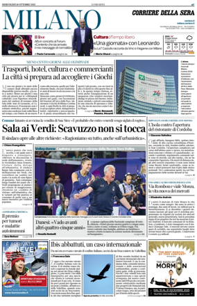 Cover of Corriere della Sera (Milano)