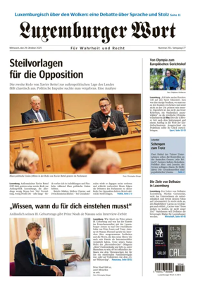Cover of Luxemburger Wort