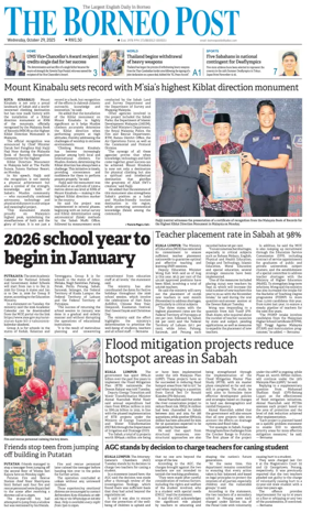 Cover of The Borneo Post (Sabah)