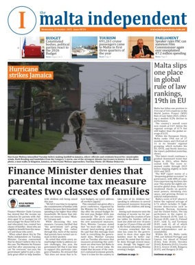 Cover of Malta Independent