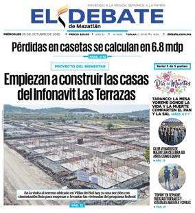 Cover of El Debate de Mazatlan