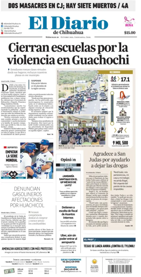 Cover of El Diario de Chihuahua