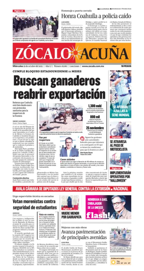 Cover of Zócalo Acuña