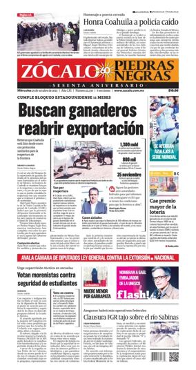 Cover of Zócalo Piedras Negras