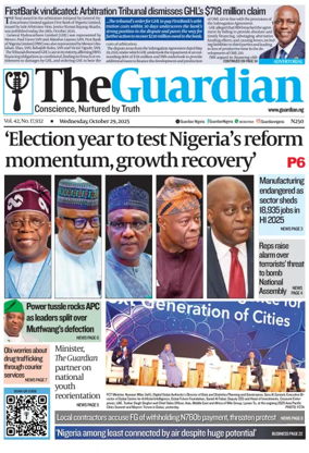 Cover of The Guardian Nigeria