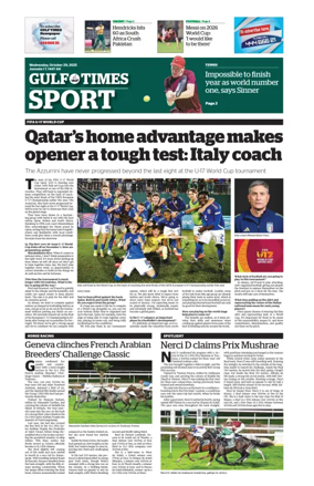 Cover of Gulf Times Sport