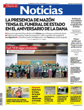 Cover of Diario de Noticias (Spain)