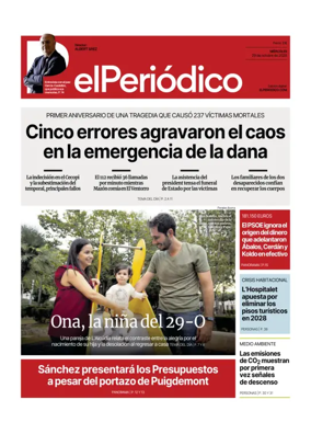 Cover of El Periódico de Catalunya (Castellano)