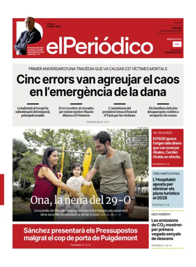 Cover of El Periódico de Catalunya (Català)
