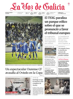 Cover of La Voz de Galicia (Ourense)