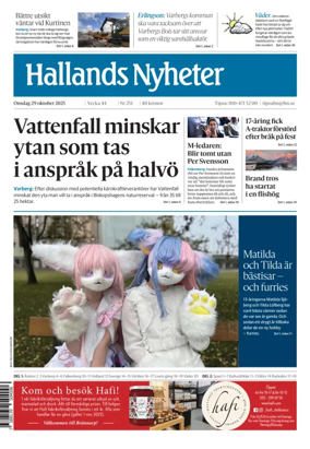 Cover of Hallands Nyheter
