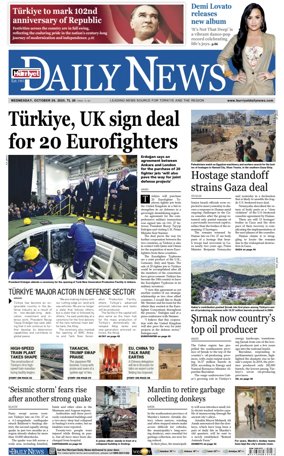 Cover of Hurriyet Daily News & Economic Review