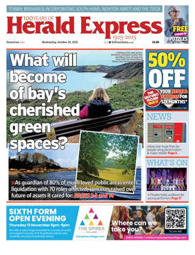 Cover of Herald Express (Torbay, Brixham & South Hams Edition)