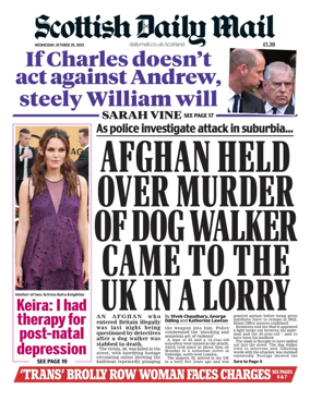 Cover of Scottish Daily Mail