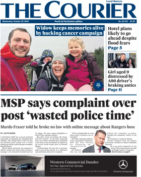 Cover of The Courier & Advertiser (Perth and Perthshire Edition)