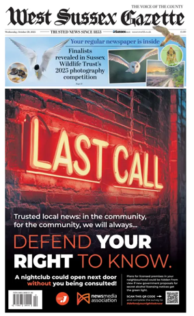 Cover of West Sussex Gazette