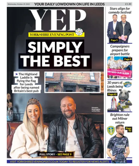 Cover of Yorkshire Evening Post