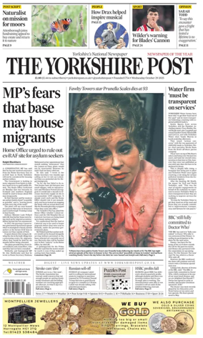 Cover of Yorkshire Post