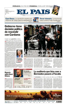 Cover of El Pais (Uruguay)