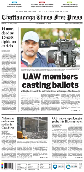 Cover of Chattanooga Times Free Press