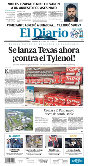 Cover of El Diario de El Paso