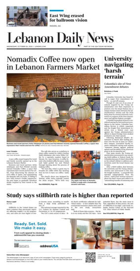 Cover of Lebanon Daily News