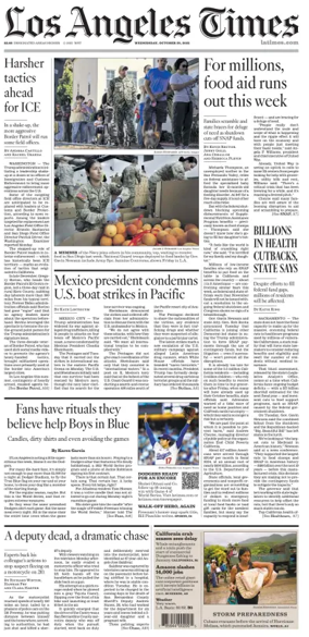 Cover of Los Angeles Times