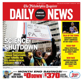 Cover of Philadelphia Daily News