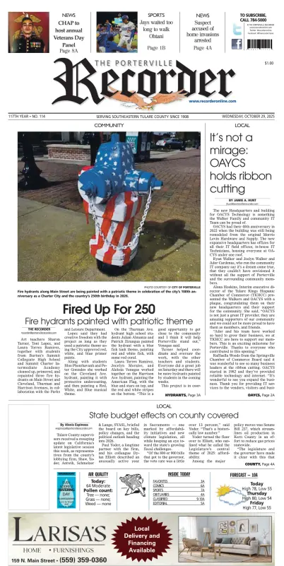 Cover of Porterville Recorder