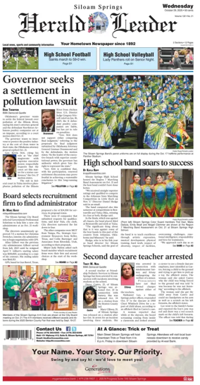 Cover of Siloam Springs Herald Leader