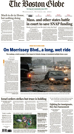 Cover of The Boston Globe