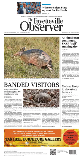 Cover of The Fayetteville Observer