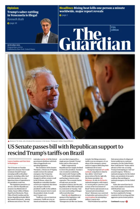 Cover of The Guardian (USA)