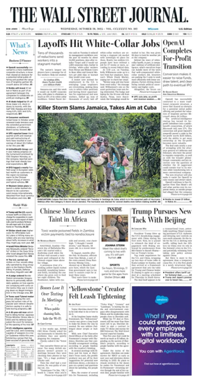 Cover of The Wall Street Journal