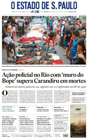 Cover of O Estado de S. Paulo