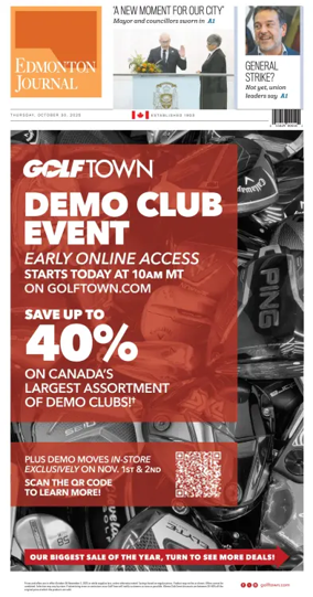 Cover of Edmonton Journal