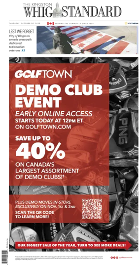 Cover of Kingston Whig-Standard