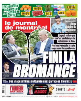 Cover of Le Journal de Montreal