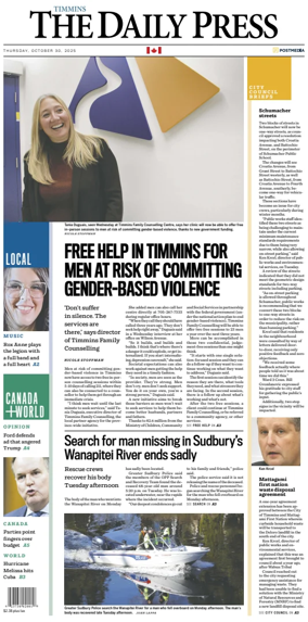 Cover of The Daily Press (Timmins)