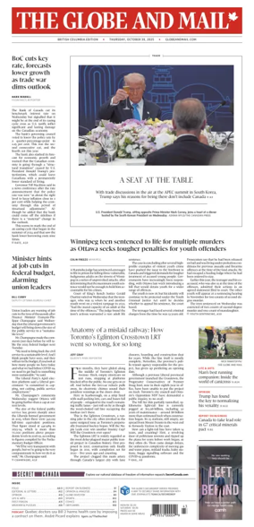 Cover of The Globe and Mail (BC Edition)