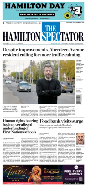 Cover of The Hamilton Spectator