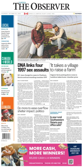 Cover of The Observer (Sarnia)