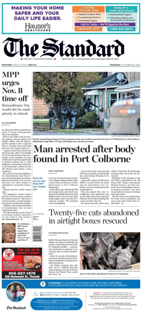 Cover of The Standard (St. Catharines)