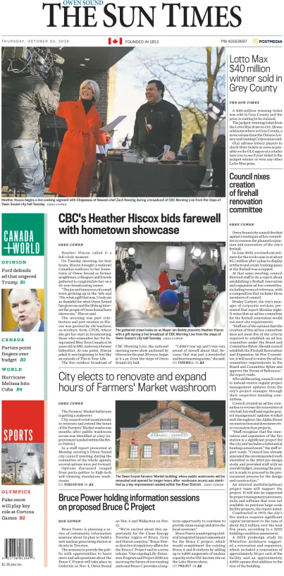 Cover of The Sun Times (Owen Sound)