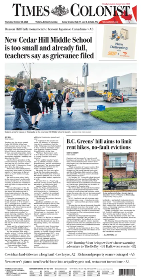 Cover of Times Colonist