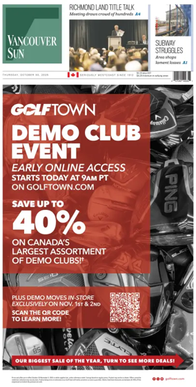 Cover of Vancouver Sun