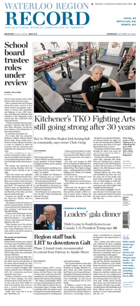Cover of Waterloo Region Record